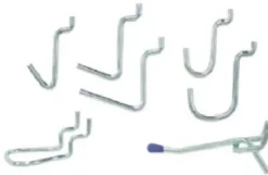 Crawford Silver Steel Peg Hooks 32 pk