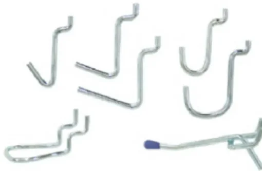 Crawford Silver Steel Peg Hooks 32 pk