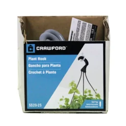 Crawford Vinyl Coated Gray Steel Small Storage Hook 30 lb. capacity 1 pk (Pack of 25)