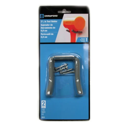 Crawford Vinyl Coated Gray Steel Small Storage Hook 5 lb. cap. 2 pk