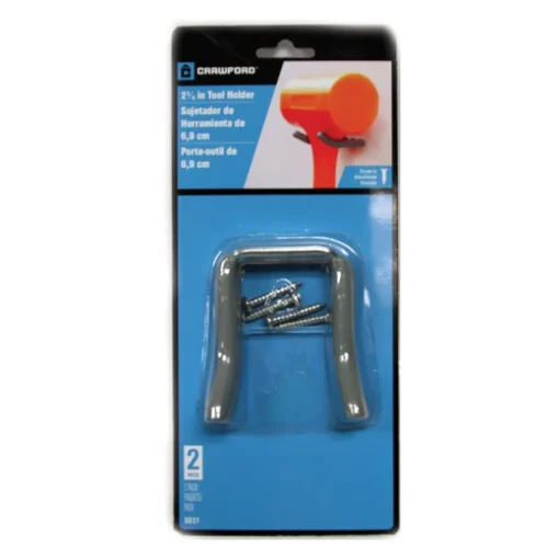 Crawford Vinyl Coated Gray Steel Small Storage Hook 5 lb. cap. 2 pk