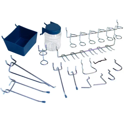 Crawford Zinc Plated Black/Silver Steel Pegboard Organizer Kit 43 pk