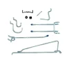 Crawford Zinc Plated Black/Silver Steel Peg Hook Assortment 32 pk