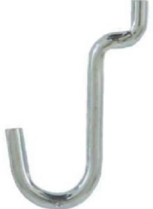 Crawford Zinc Plated Black/Silver Steel 0.5 in. Peg Hooks 8 pk