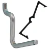 Crawford Zinc Plated Black/Silver Steel 0.05 in. Peg Hooks 8 pk