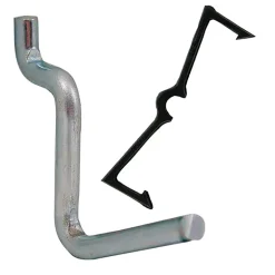 Crawford Zinc Plated Black/Silver Steel 0.05 in. Peg Hooks 8 pk
