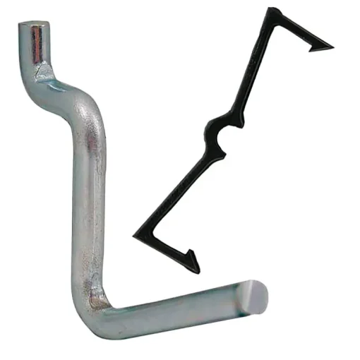 Crawford Zinc Plated Black/Silver Steel 0.05 in. Peg Hooks 8 pk