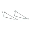 Crawford Zinc Plated Silver Steel 8 in. Peg Hook Shelf Bracket 2 pk