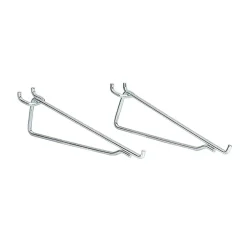 Crawford Zinc Plated Silver Steel 8 in. Peg Hook Shelf Bracket 2 pk
