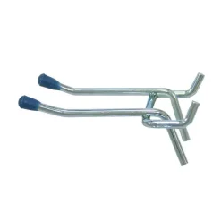 Crawford Zinc Plated Silver Steel 2 in. Peg Hooks 2 pk