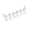 Crawford Zinc Plated Silver Steel 11.8 in. Multi-Tool Peg Hook Rack 1 pk