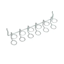 Crawford Zinc Plated Silver Steel 11.8 in. Multi-Tool Peg Hook Rack 1 pk