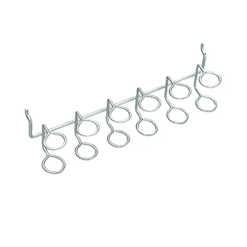 Crawford Zinc Plated Silver Steel 11.8 in. Multi-Tool Peg Hook Rack 1 pk