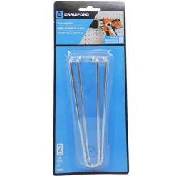 Crawford Zinc Plated Silver Steel 4.5 in. Peg Hooks 2 pk