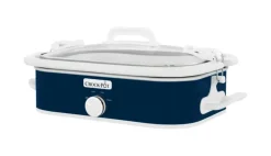 Crock Pot 3.5 qt. Blue Stoneware Casserole Slow Cooker