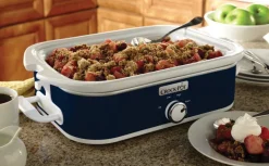 Crock Pot 3.5 qt. Blue Stoneware Casserole Slow Cooker