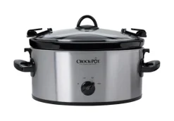 Crock Pot Cook and Carry 6 qt Silver Stainless Steel Slow Cooker