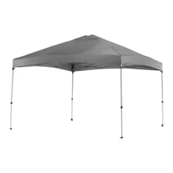 Crown Shade One Touch Gray Polyester Rain Proof Canopy 12 L x 11 H x 12 W ft.