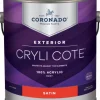 Cryli-Cote Exterior Acrylic House Paint, Satin, Tintable White, Gallon (Pack of 4)