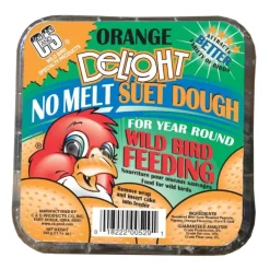 C&S CS12529 11.75 Oz Orange Delight No Melt Suet Dough Wild Bird Food (Pack of 12)