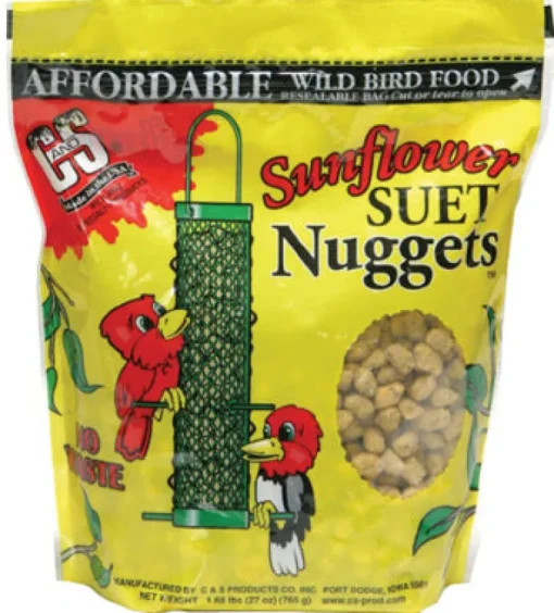 C&S Products Assorted Species Sunflower Suet Nuggets 27 oz (Pack of 6)