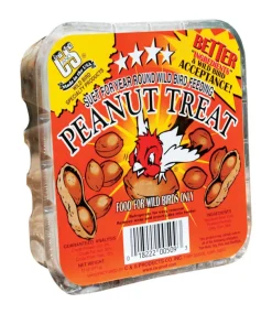 C&S Products Peanut Treat Assorted Species Wild Bird Food Beef Suet 11 oz. (Pack of 12)