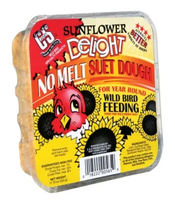 C&S Products Sunflower Delight Assorted Species Wild Bird Food Beef Suet 11.75 oz. (Pack of 12)