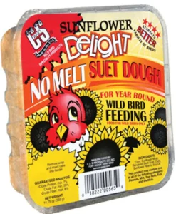 C&S Products Sunflower Delight Assorted Species Wild Bird Food Beef Suet 11.75 oz. (Pack of 12)