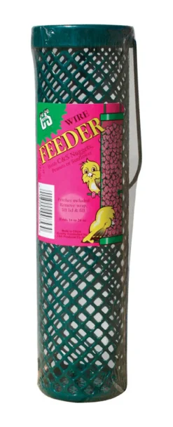 C&S Products Wild Bird 24 oz Wire Tube Nugget Bird Feeder 20 ports