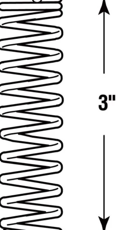 CSC Prime-Line Steel Compression Spring 3 in. L x 1 in. D