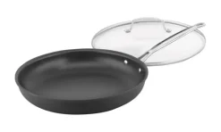 Cuisinart Chef's Classic Aluminum Skillet w/Lid 12 in. Black