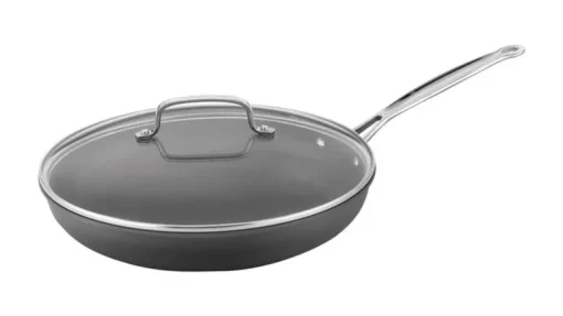 Cuisinart Chef's Classic Aluminum Skillet w/Lid 12 in. Black