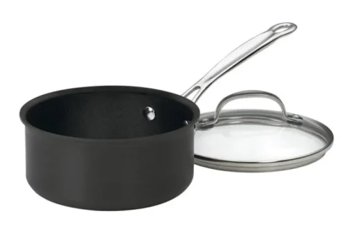 Cuisinart Chef's Classic Stainless Steel Sauce Pan With Lid 1-1/2 qt Black