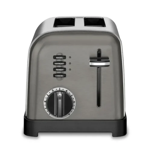 Cuisinart Silver Stainless Steel Polished Chrome 600W 2-Slot Toaster 8.27 H x 8 W x 11.26 D in.
