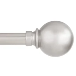 CURTAIN ROD SILVER 120"L