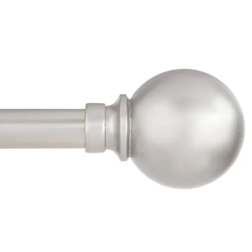 CURTAIN ROD SILVER 120"L