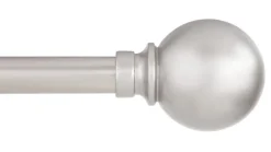 CURTAIN ROD SILVER 120"L