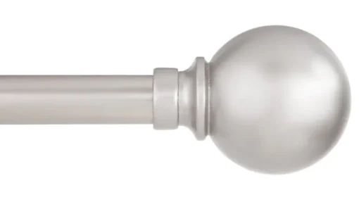 CURTAIN ROD SILVER 120"L