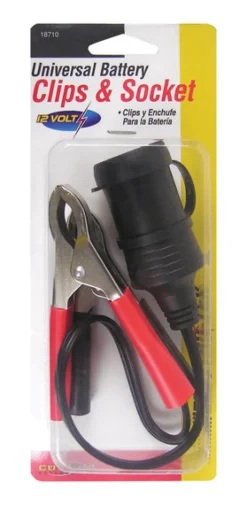 Custom Accessories 12 V Black Universal Battery Clips and Socket 1 pk