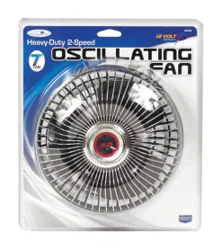 Custom Accessories 12 V Black Oscillating Fan 1 pk