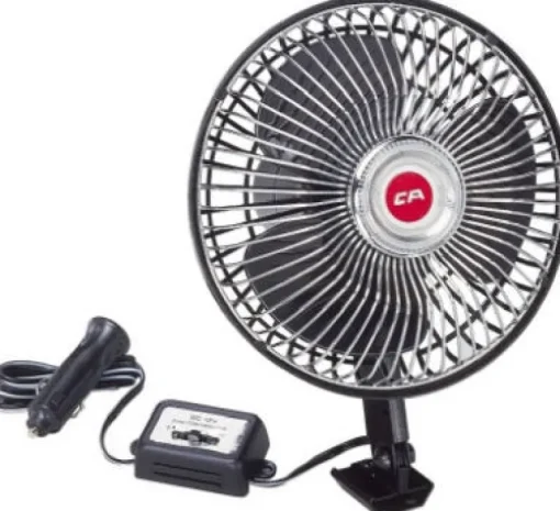 Custom Accessories 12 V Black Oscillating Fan 1 pk