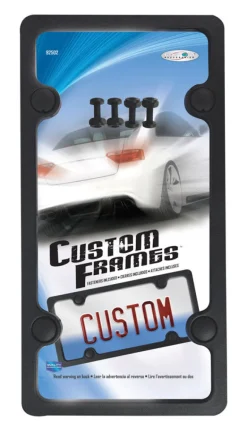 Custom Accessories Black ABS License Plate Frame