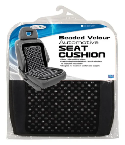 Custom Accessories Black Seat Cushion For Easily attaches to your vehicle seat with elastic bands 1