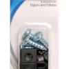 Custom Accessories Black Nylon License Plate Fasteners (Pack of 12)