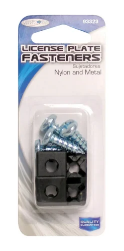 Custom Accessories Black Nylon License Plate Fasteners (Pack of 12)