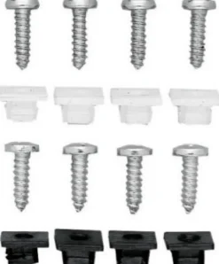 Custom Accessories Black Nylon License Plate Fasteners (Pack of 12)