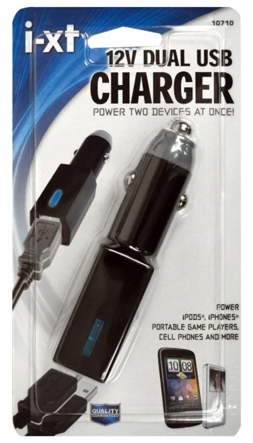 Custom Accessories Goxt Black Compact and Portable USB Charger 6.75 W in. 12V 1A