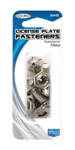 Custom Accessories Silver Metal License Plate Fasteners