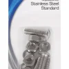 Custom Accessories Silver Stainless Steel License Plate Fasteners