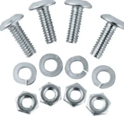 Custom Accessories Silver Stainless Steel License Plate Fasteners